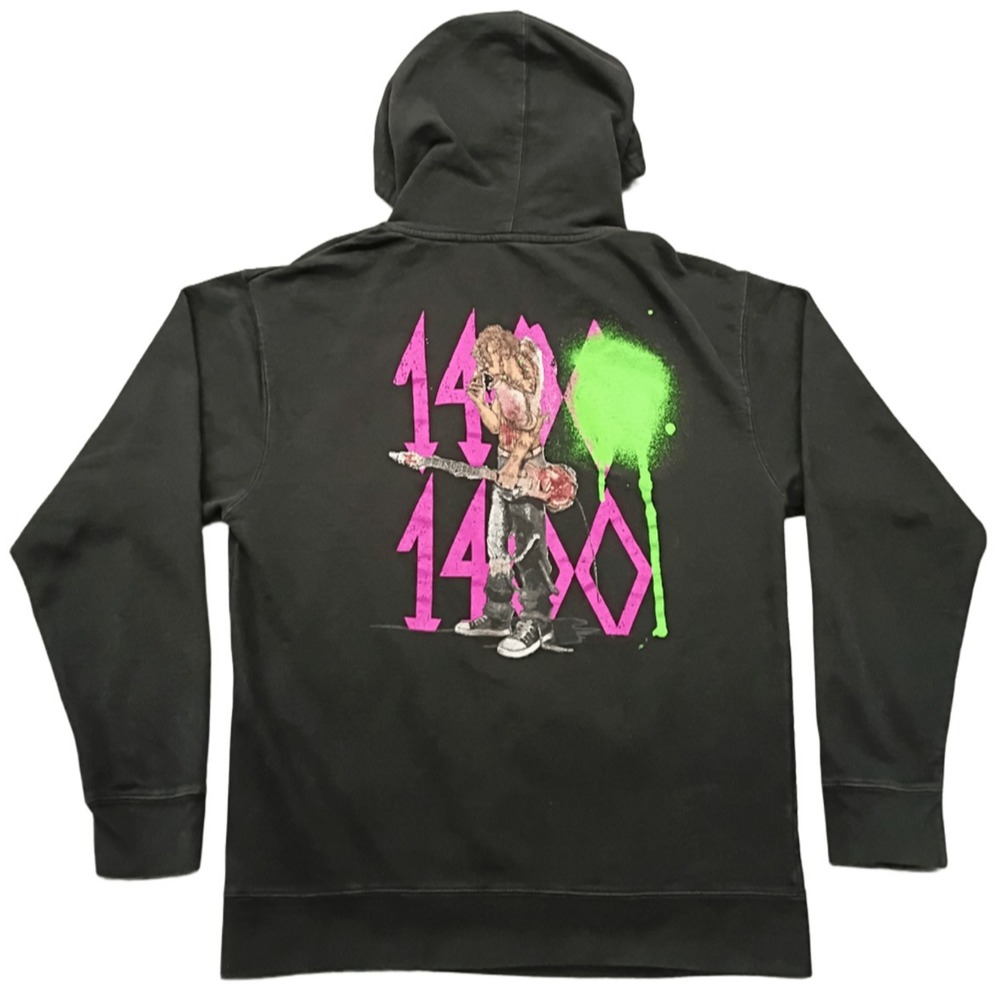 1400 Trippie Redd Mens M Neon Hoodie Black Pink Green Rapper Music Merch